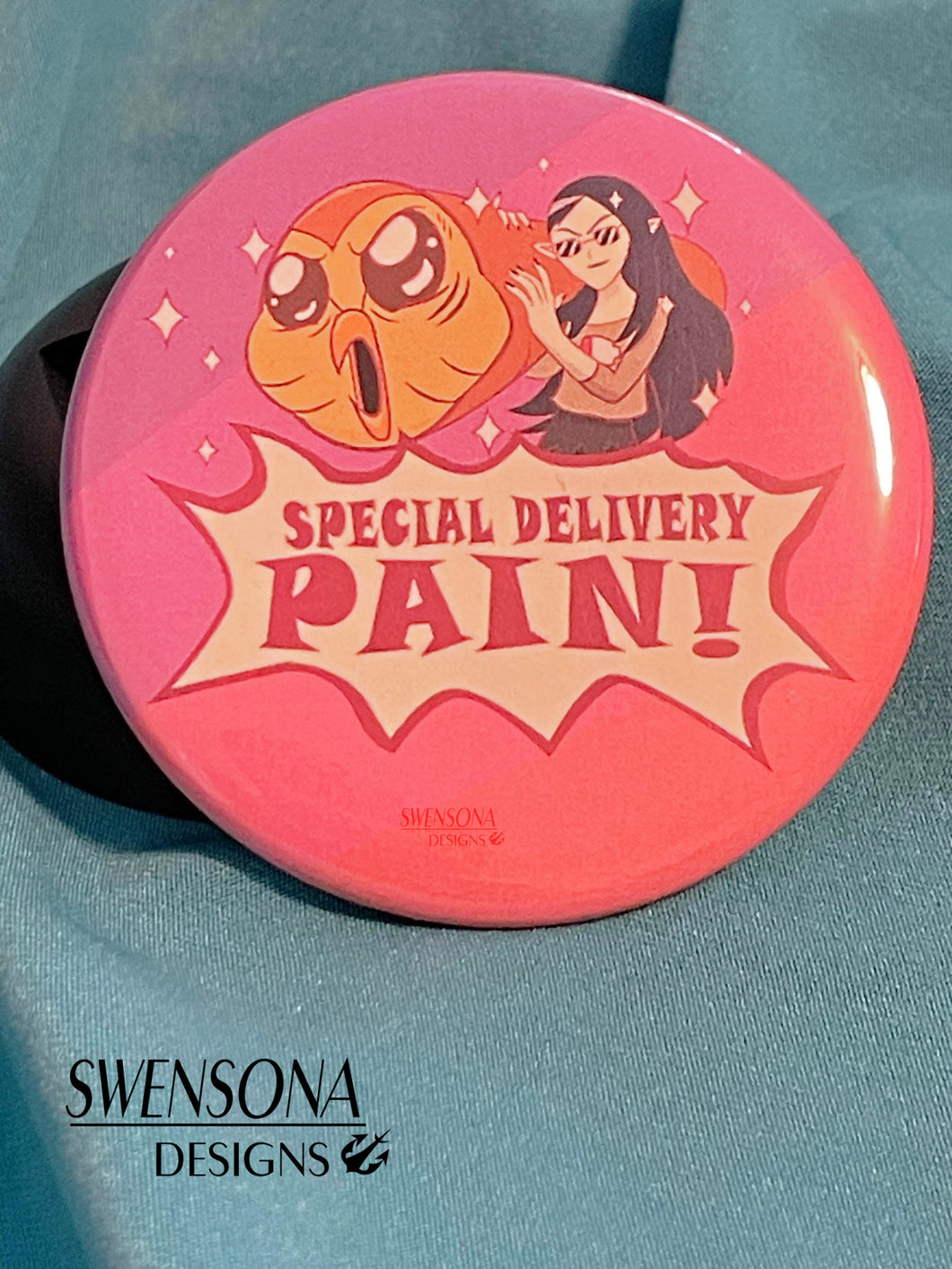 Special Delivery Pain Button Badge